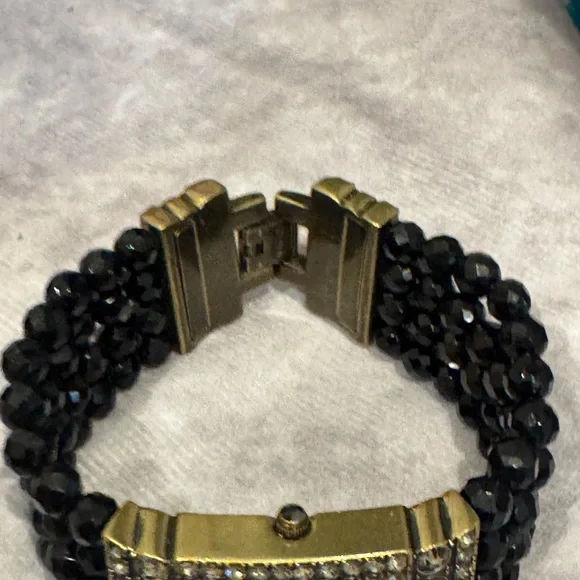Heidi Daus Gold and Black Beaded Watch - Picture 4 of 6